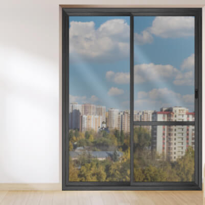 Sliding Window with Integrated Glass Railing
